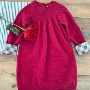 Burberry Red cashmere sweater dress